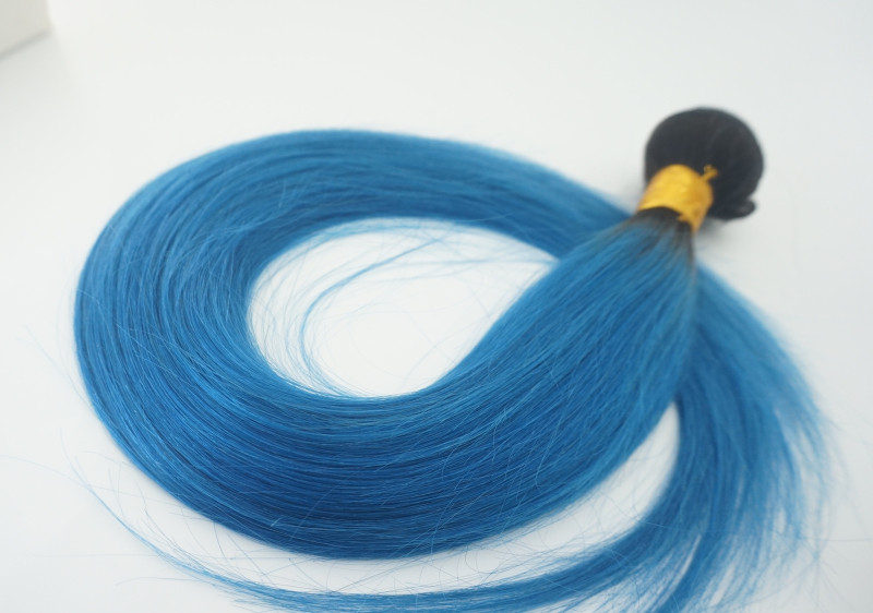 Popular colored hair weft red bundles blue hair YL276